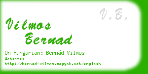 vilmos bernad business card